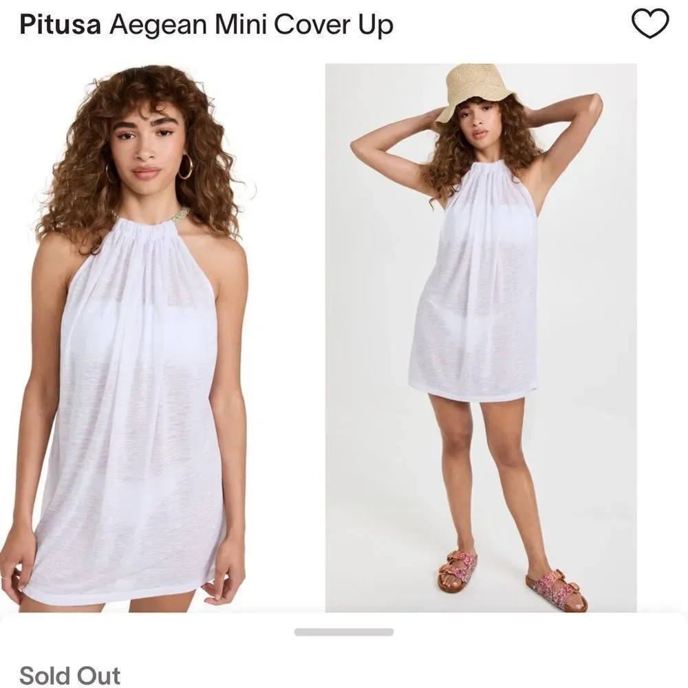 Teal PITUSA Cover Up Dress - Sheer - Petite Colorful Braided Strap